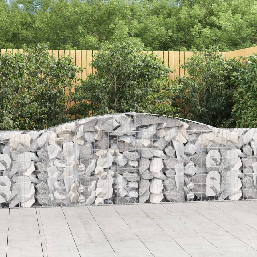 Schanskorven 9 st gewelfd 400x30x80/100 cm ijzer 9 400 x 30 x 80/100 cm