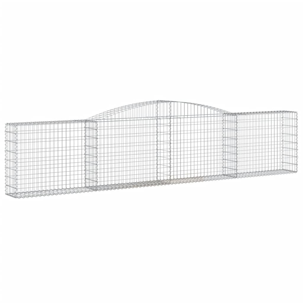 Schanskorven 10 st gewelfd 400x30x80/100 cm ijzer 10 400 x 30 x 80/100 cm