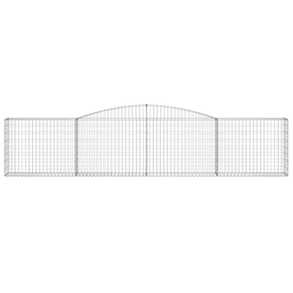 Schanskorven 10 st gewelfd 400x30x80/100 cm ijzer 10 400 x 30 x 80/100 cm