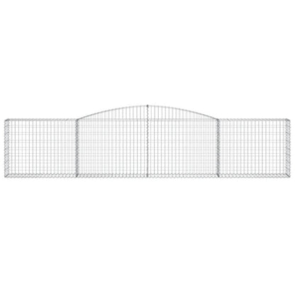 Schanskorven 10 st gewelfd 400x30x80/100 cm ijzer 10 400 x 30 x 80/100 cm