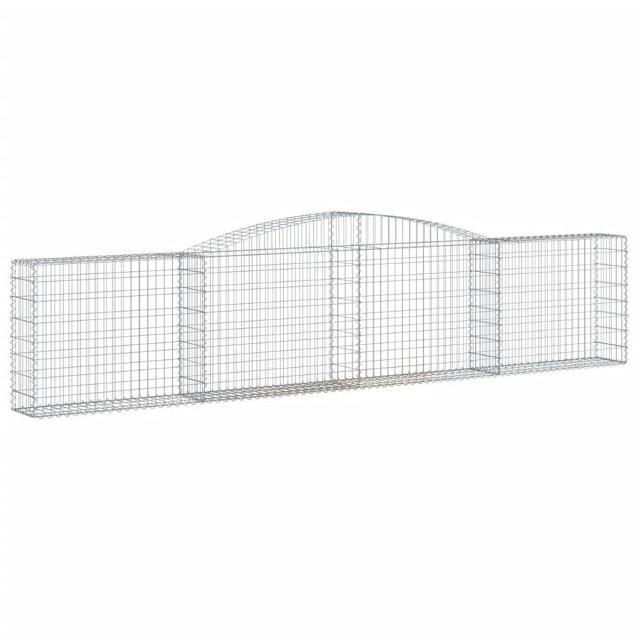 Schanskorven 15 st gewelfd 400x30x80/100 cm ijzer 15 400 x 30 x 80/100 cm