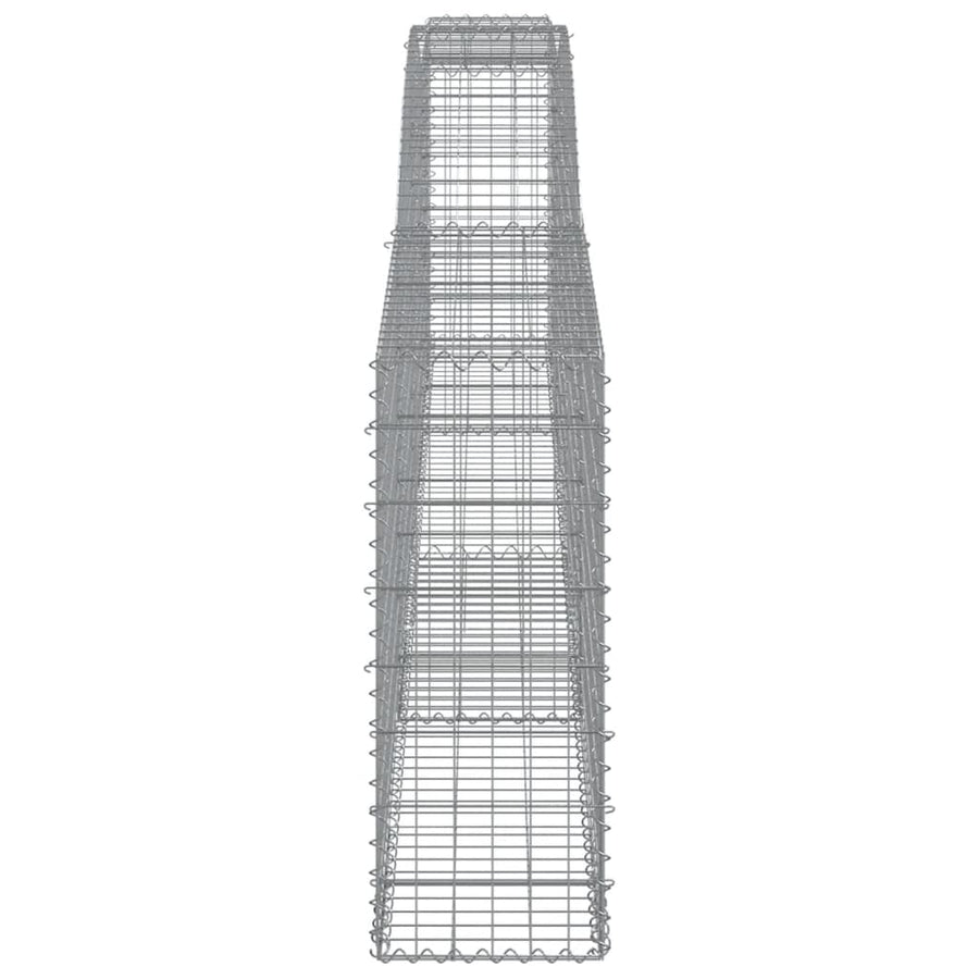 Schanskorven 15 st gewelfd 400x30x80/100 cm ijzer 15 400 x 30 x 80/100 cm