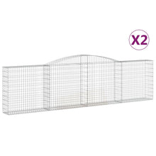Schanskorven 2 st gewelfd 400x30x100/120 cm ijzer 2 400 x 30 x 100/120 cm