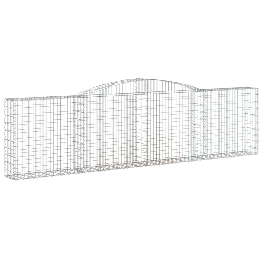 Schanskorven 5 st gewelfd 400x30x100/120 cm ijzer 5 400 x 30 x 100/120 cm