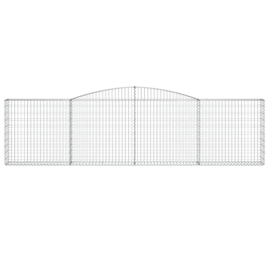 Schanskorven 5 st gewelfd 400x30x100/120 cm ijzer 5 400 x 30 x 100/120 cm