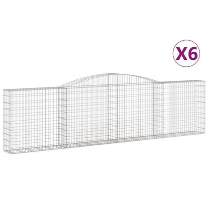 Schanskorven 6 st gewelfd 400x30x100/120 cm ijzer 6 400 x 30 x 100/120 cm