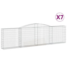 Schanskorven 7 st gewelfd 400x30x100/120 cm ijzer 7 400 x 30 x 100/120 cm