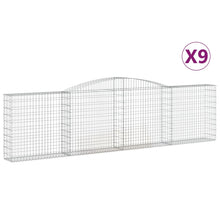 Schanskorven 9 st gewelfd 400x30x100/120 cm ijzer 9 400 x 30 x 100/120 cm