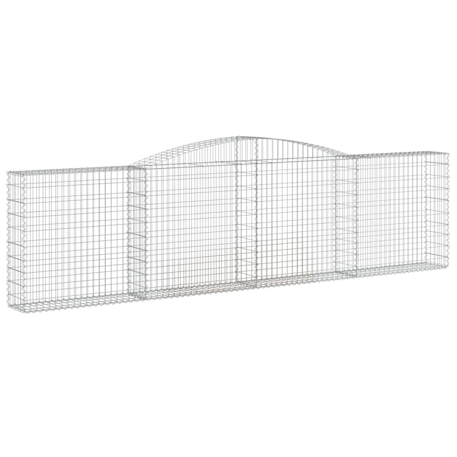 Schanskorven 9 st gewelfd 400x30x100/120 cm ijzer 9 400 x 30 x 100/120 cm