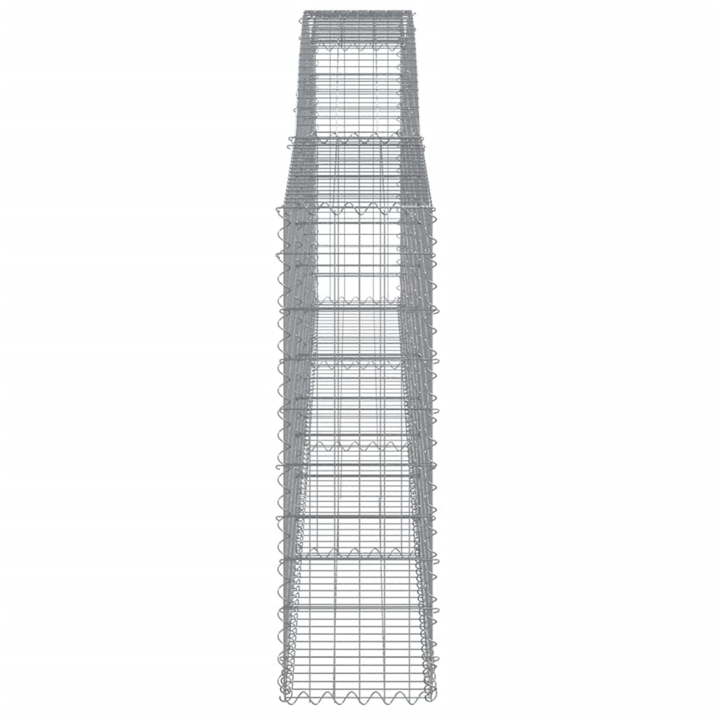Schanskorven 9 st gewelfd 400x30x100/120 cm ijzer 9 400 x 30 x 100/120 cm