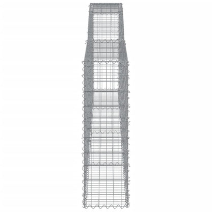 Schanskorven 9 st gewelfd 400x30x100/120 cm ijzer 9 400 x 30 x 100/120 cm
