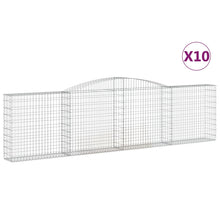 Schanskorven 10 st gewelfd 400x30x100/120 cm ijzer 10 400 x 30 x 100/120 cm