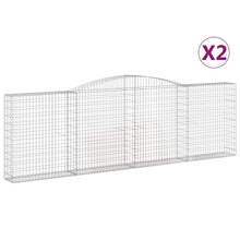 Schanskorven 2 st gewelfd 400x30x120/140 cm ijzer 2 400 x 30 x 120/140 cm