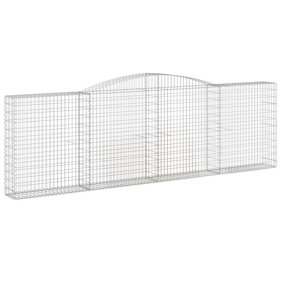 Schanskorven 2 st gewelfd 400x30x120/140 cm ijzer 2 400 x 30 x 120/140 cm