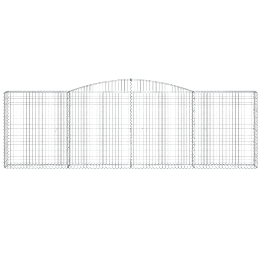 Schanskorven 2 st gewelfd 400x30x120/140 cm ijzer 2 400 x 30 x 120/140 cm