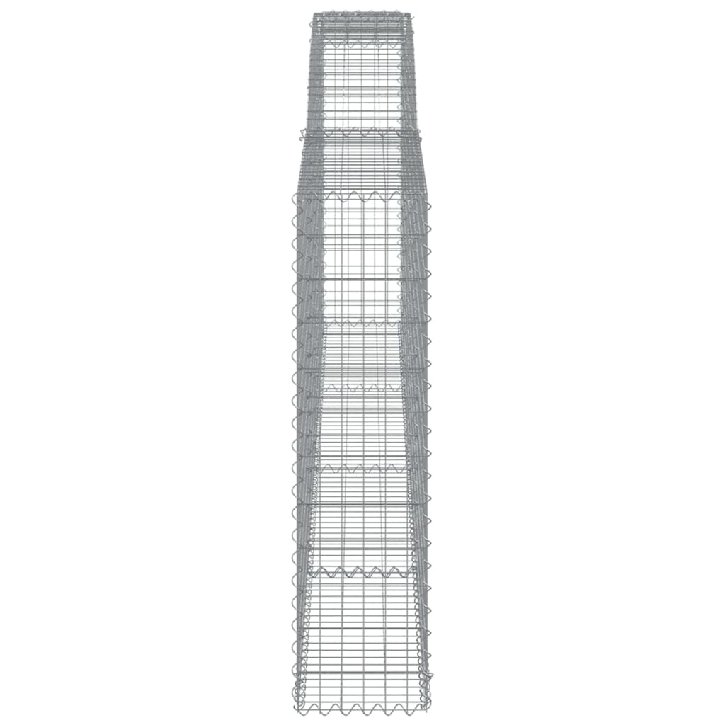 Schanskorven 4 st gewelfd 400x30x120/140 cm ijzer 4 400 x 30 x 120/140 cm
