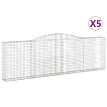 Schanskorven 5 st gewelfd 400x30x120/140 cm ijzer 5 400 x 30 x 120/140 cm