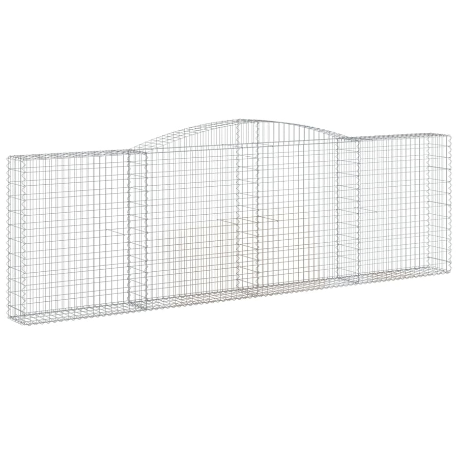 Schanskorven 5 st gewelfd 400x30x120/140 cm ijzer 5 400 x 30 x 120/140 cm