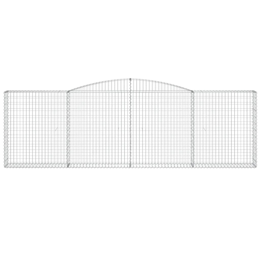 Schanskorven 8 st gewelfd 400x30x120/140 cm ijzer 8 400 x 30 x 120/140 cm