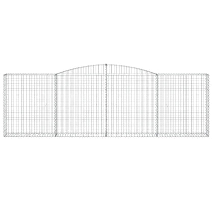 Schanskorven 8 st gewelfd 400x30x120/140 cm ijzer 8 400 x 30 x 120/140 cm