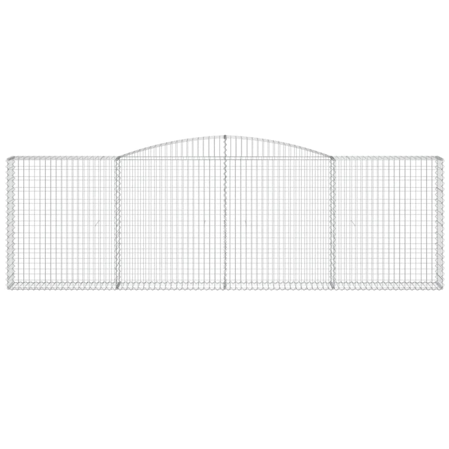 Schanskorven 8 st gewelfd 400x30x120/140 cm ijzer 8 400 x 30 x 120/140 cm