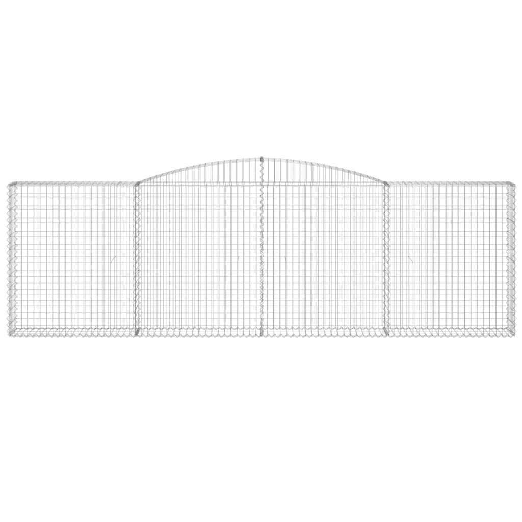 Schanskorven 9 st gewelfd 400x30x120/140 cm ijzer 9 400 x 30 x 120/140 cm