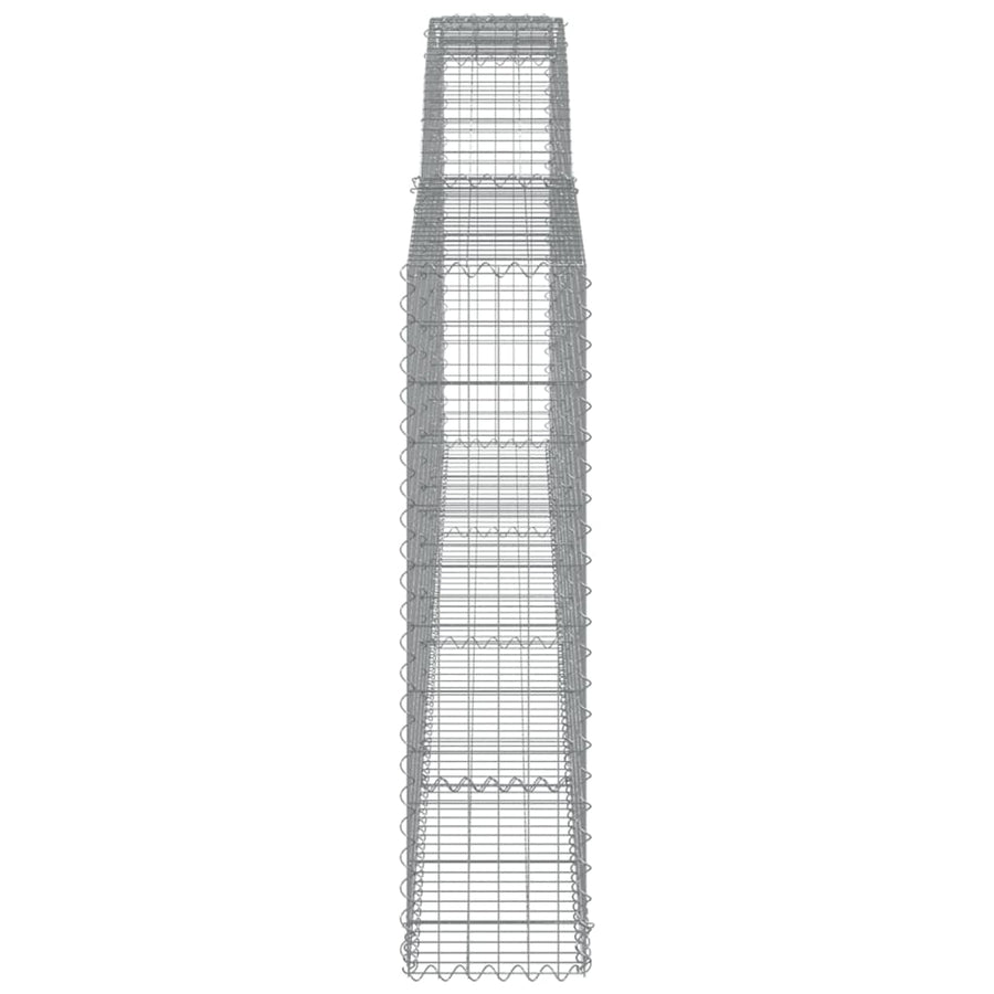Schanskorven 9 st gewelfd 400x30x120/140 cm ijzer 9 400 x 30 x 120/140 cm