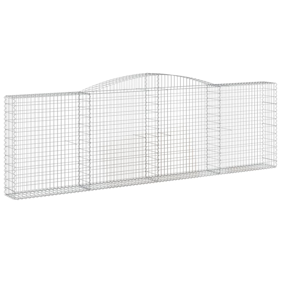 Schanskorven 10 st gewelfd 400x30x120/140 cm ijzer 10 400 x 30 x 120/140 cm