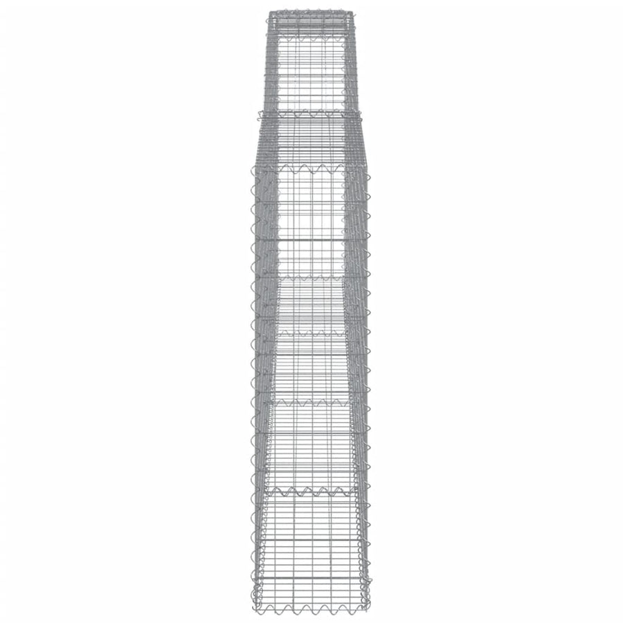 Schanskorven 10 st gewelfd 400x30x120/140 cm ijzer 10 400 x 30 x 120/140 cm