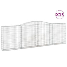 Schanskorven 15 st gewelfd 400x30x120/140 cm ijzer 15 400 x 30 x 120/140 cm