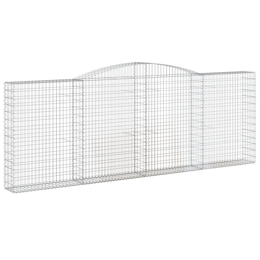 Schanskorven 2 st gewelfd 400x30x140/160 cm ijzer 2 400 x 30 x 140/160 cm