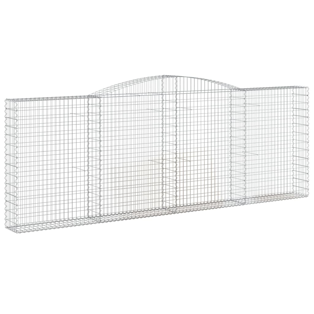 Schanskorven 4 st gewelfd 400x30x140/160 cm ijzer 4 400 x 30 x 140/160 cm