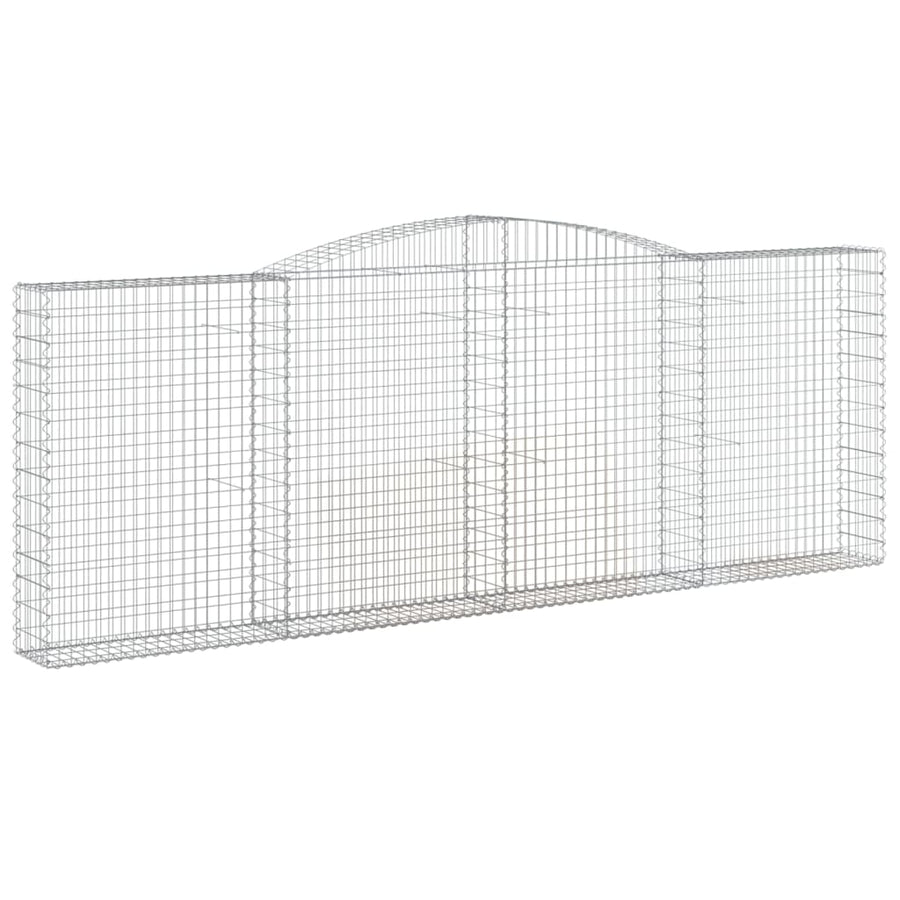 Schanskorven 4 st gewelfd 400x30x140/160 cm ijzer 4 400 x 30 x 140/160 cm