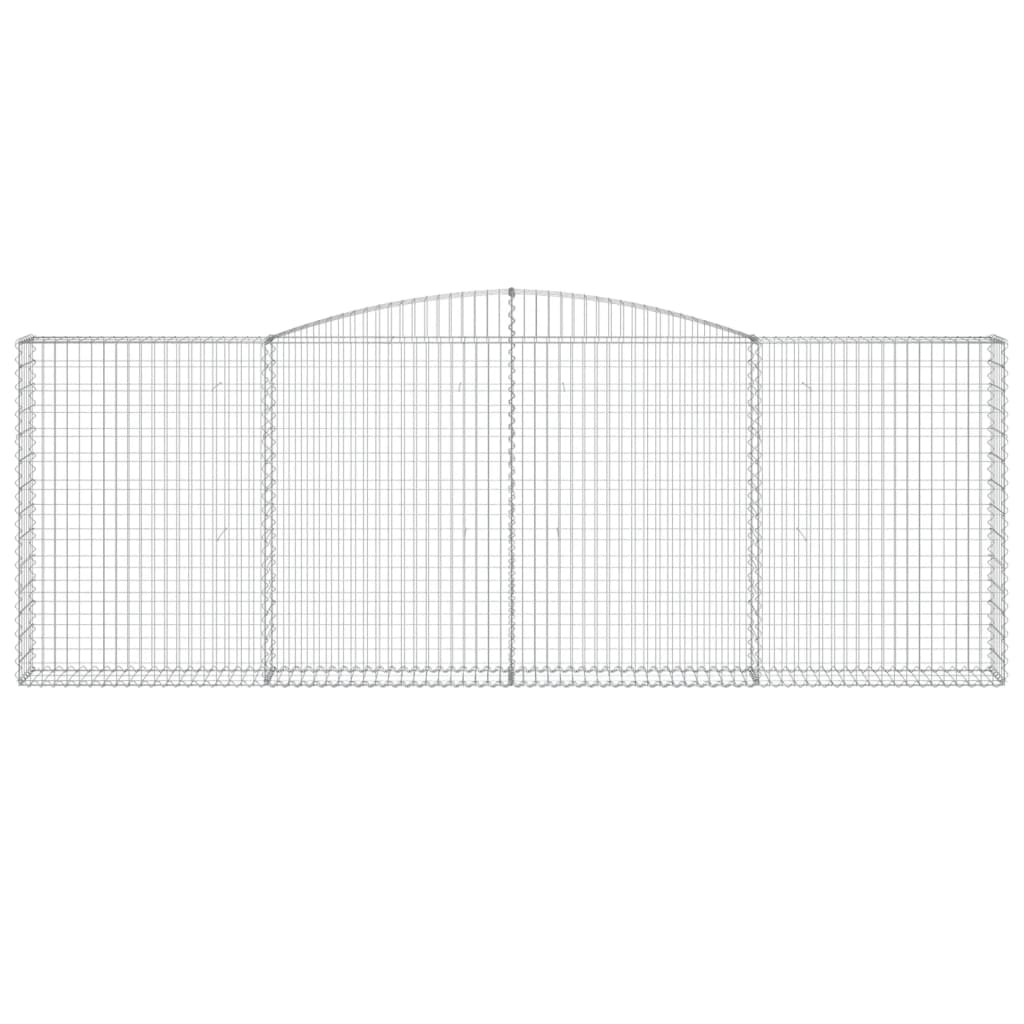 Schanskorven 4 st gewelfd 400x30x140/160 cm ijzer 4 400 x 30 x 140/160 cm