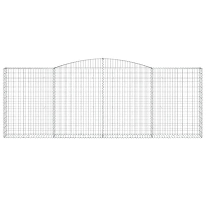Schanskorven 4 st gewelfd 400x30x140/160 cm ijzer 4 400 x 30 x 140/160 cm