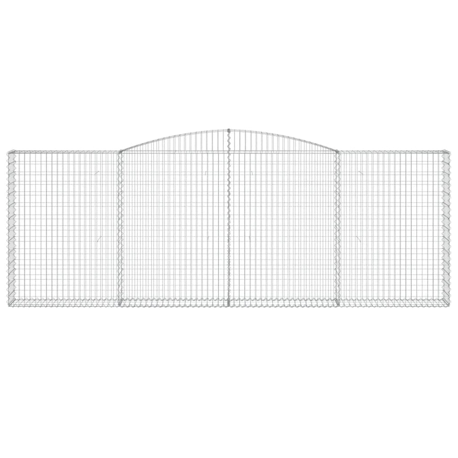 Schanskorven 4 st gewelfd 400x30x140/160 cm ijzer 4 400 x 30 x 140/160 cm