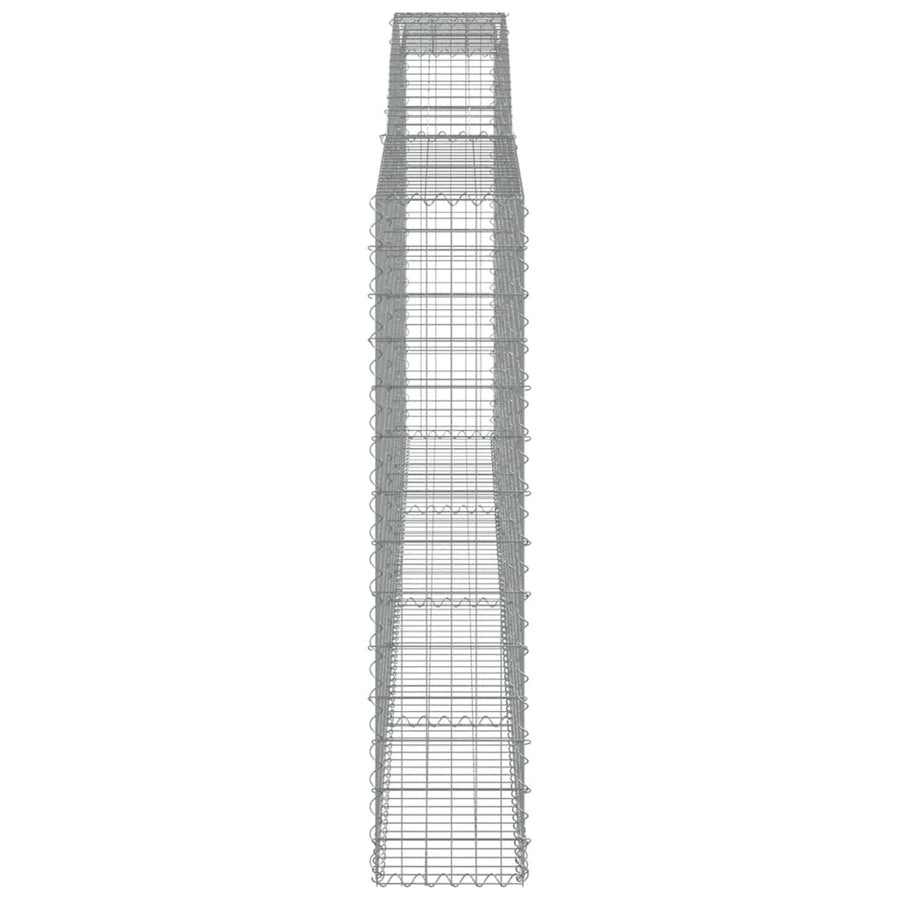 Schanskorven 4 st gewelfd 400x30x140/160 cm ijzer 4 400 x 30 x 140/160 cm