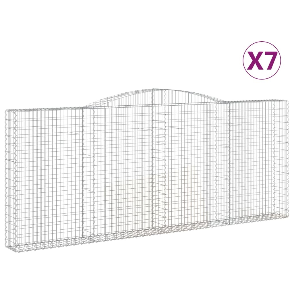 Schanskorven 7 st gewelfd 400x30x160/180 cm ijzer 7 400 x 30 x 160/180 cm