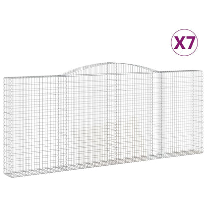 Schanskorven 7 st gewelfd 400x30x160/180 cm ijzer 7 400 x 30 x 160/180 cm