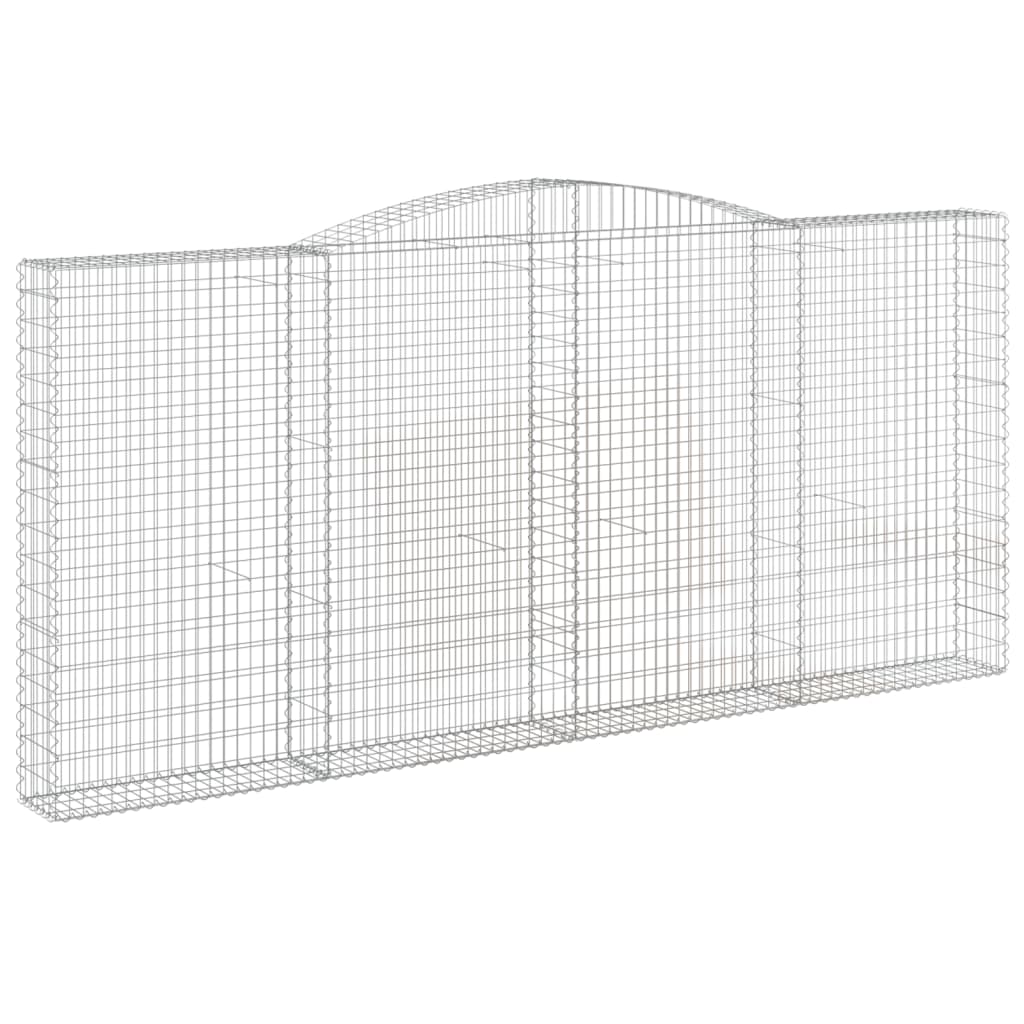 Schanskorven 2 st gewelfd 400x30x180/200 cm ijzer 2 400 x 30 x 180/200 cm