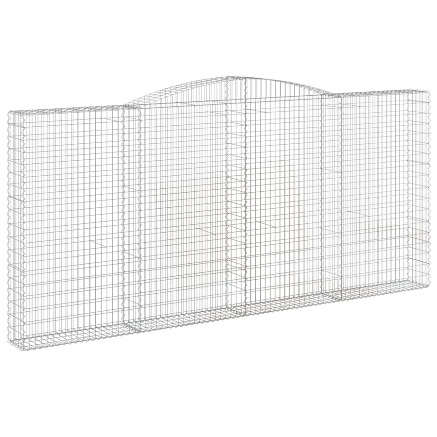 Schanskorven 2 st gewelfd 400x30x180/200 cm ijzer 2 400 x 30 x 180/200 cm
