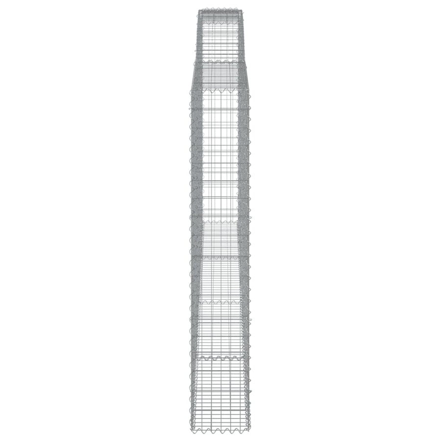 Schanskorven 2 st gewelfd 400x30x180/200 cm ijzer 2 400 x 30 x 180/200 cm