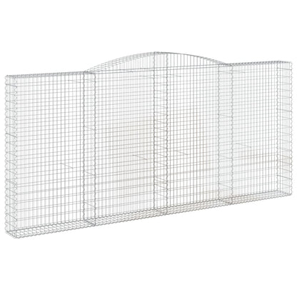 Schanskorven 4 st gewelfd 400x30x180/200 cm ijzer 4 400 x 30 x 180/200 cm
