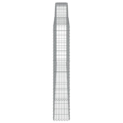Schanskorven 4 st gewelfd 400x30x180/200 cm ijzer 4 400 x 30 x 180/200 cm