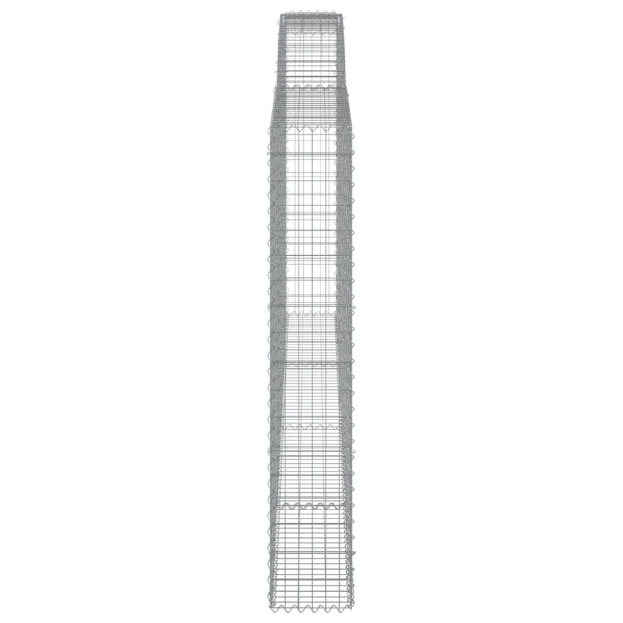 Schanskorven 4 st gewelfd 400x30x180/200 cm ijzer 4 400 x 30 x 180/200 cm