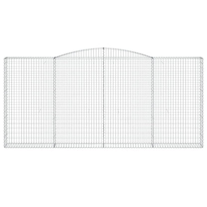 Schanskorven 5 st gewelfd 400x30x180/200 cm ijzer 5 400 x 30 x 180/200 cm