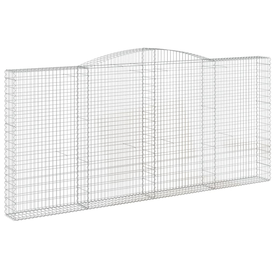 Schanskorven 6 st gewelfd 400x30x180/200 cm ijzer 6 400 x 30 x 180/200 cm