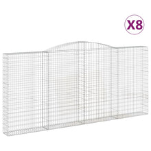 Schanskorven 8 st gewelfd 400x30x180/200 cm ijzer 8 400 x 30 x 180/200 cm