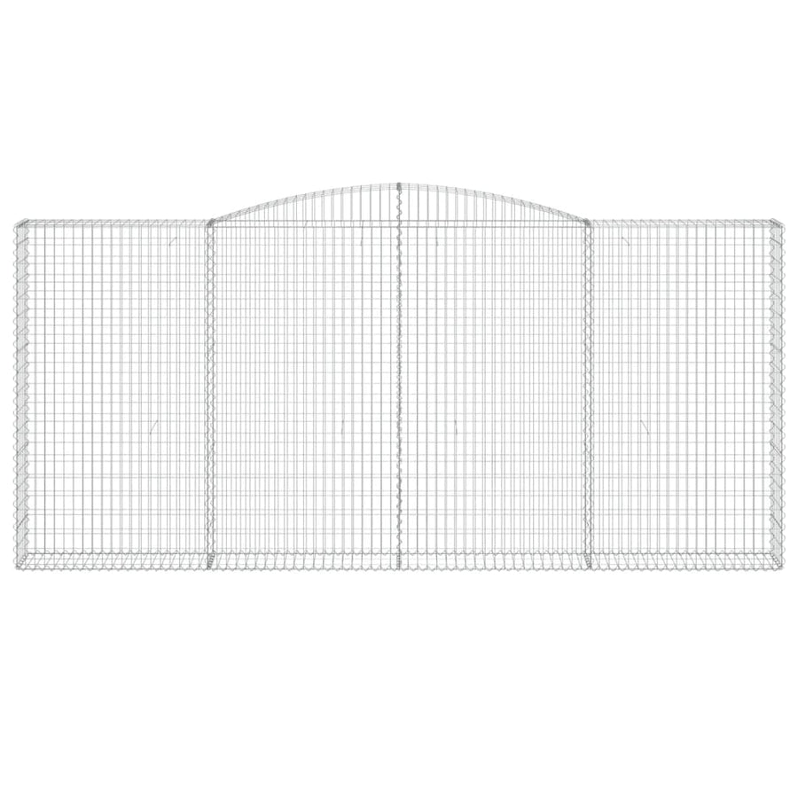 Schanskorven 8 st gewelfd 400x30x180/200 cm ijzer 8 400 x 30 x 180/200 cm