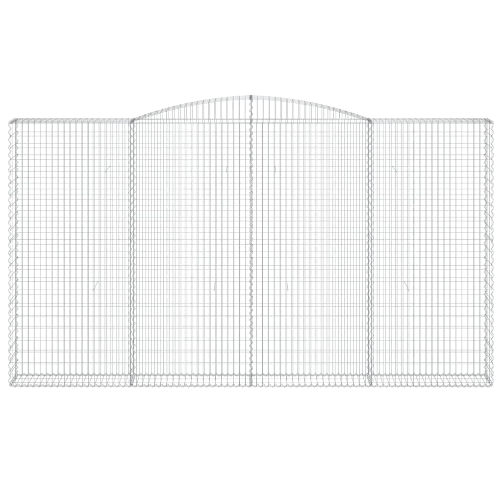 Schanskorven 3 st gewelfd 400x30x220/240 cm ijzer 3 400 x 30 x 220/240 cm